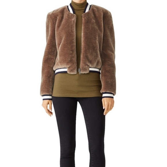 Joie Arleigh Bomber Jacket, Size L - Picture 5 of 11